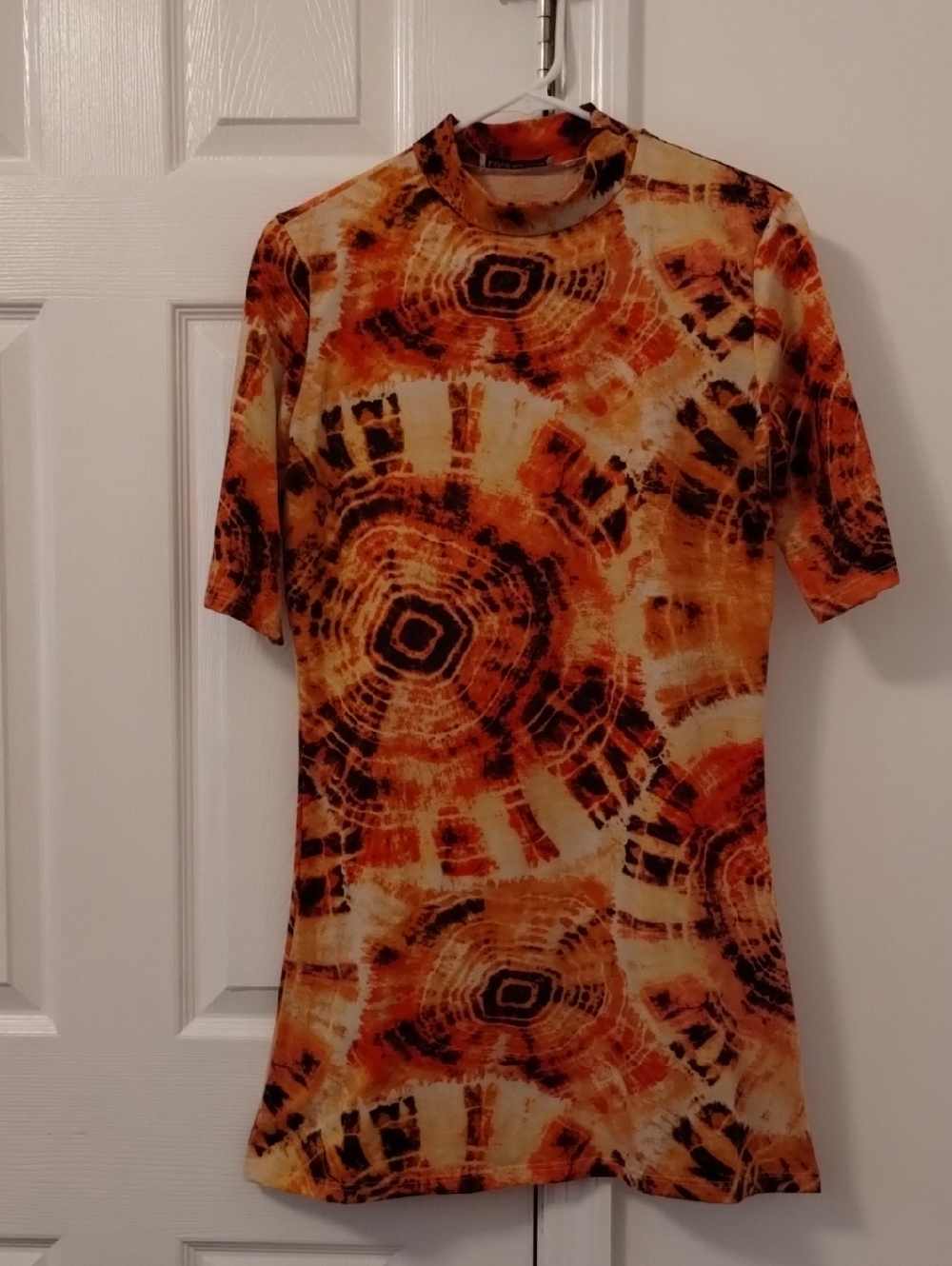 Love Nation Orange Tie-Dye Mini Dress